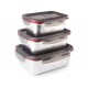 Set 3 recipientes rectangulares ecoinox. Lacor 64617
