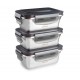Set 3 recipiente recta. ecoinox 260ML. Lacor 64623
