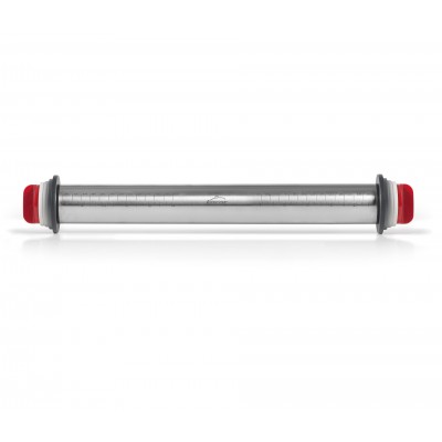 Rodillo amasar inox con anillas 34CM. Lacor 67143