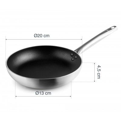 Sartén garinox 20 cm adara. Lacor 14590