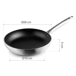 Sartén garinox 28 cm adara. Lacor 14598