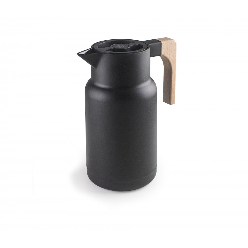 Jarra-termo wood black 1L. Lacor 62598