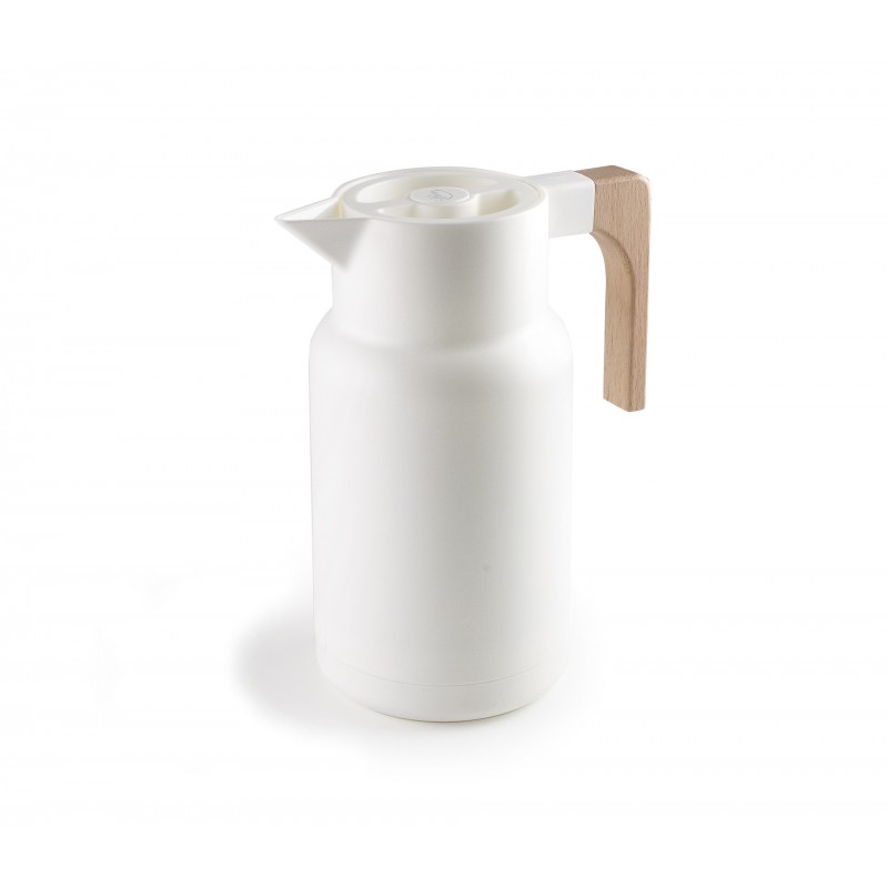 Jarra-termo wood white 1L. Lacor 62599