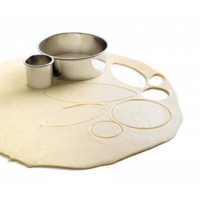Caja 9 cortapastas rdos. rizados inox.. Lacor 68070