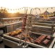Soporte para espadas de espetos y brochetas en acero inoxidable reforzado