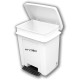Papelera 8 litros"pedalbin" de color blanco especial para espacios reducidos, como por ejemplo cuartos de baño