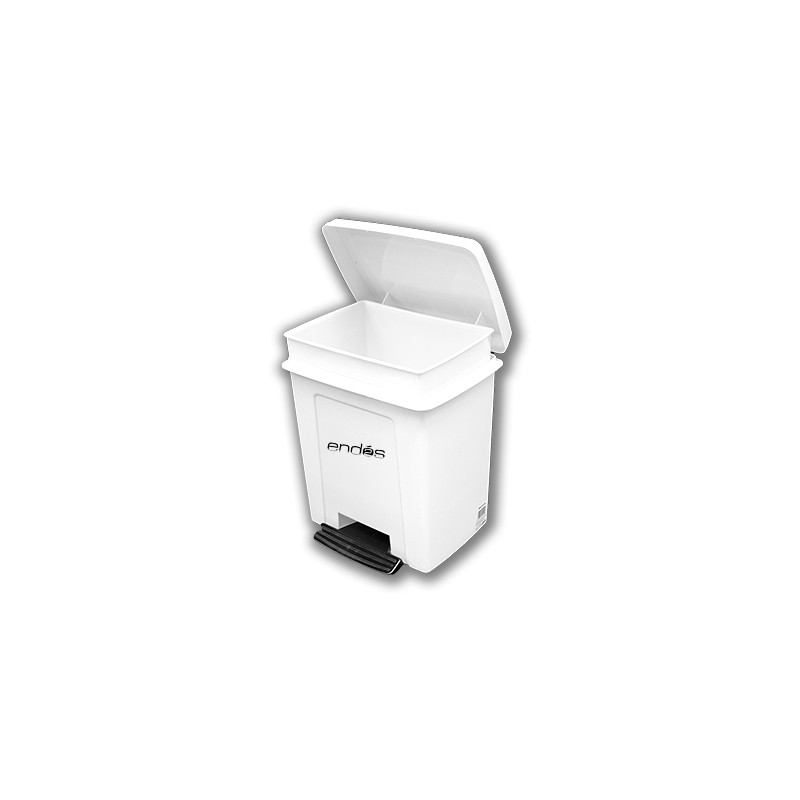 Papelera 8 litros"pedalbin" de color blanco especial para espacios reducidos, como por ejemplo cuartos de baño