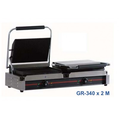 Plancha grill electrico : Grill medidas - 340x230 mm (2) / 340x220 mm (2)
