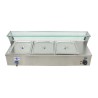 Vitrina baño maria vi-3gn1/2 : banomaria eco - 3 cubetas GN 1/2