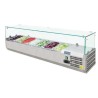 Vitrina refrig. para pizza y ensalada : VITRINAS INGREDIENTES. IRIMAR - 8 bandejas GN 1/4 - 150 mm
