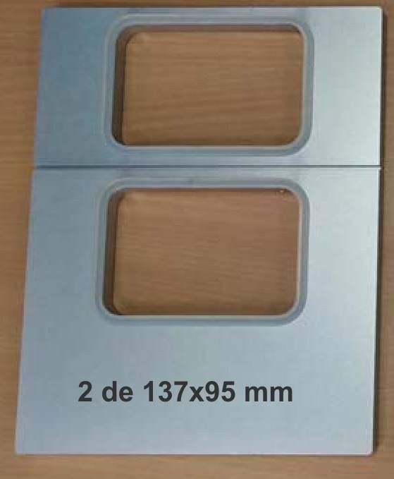 Moldes para termoselladoras modelo TS-180 : termoselladoras. MOLDES - Molde TS-180. 2 barquetas 137x95 mm. Ancho bobina 145 mm
