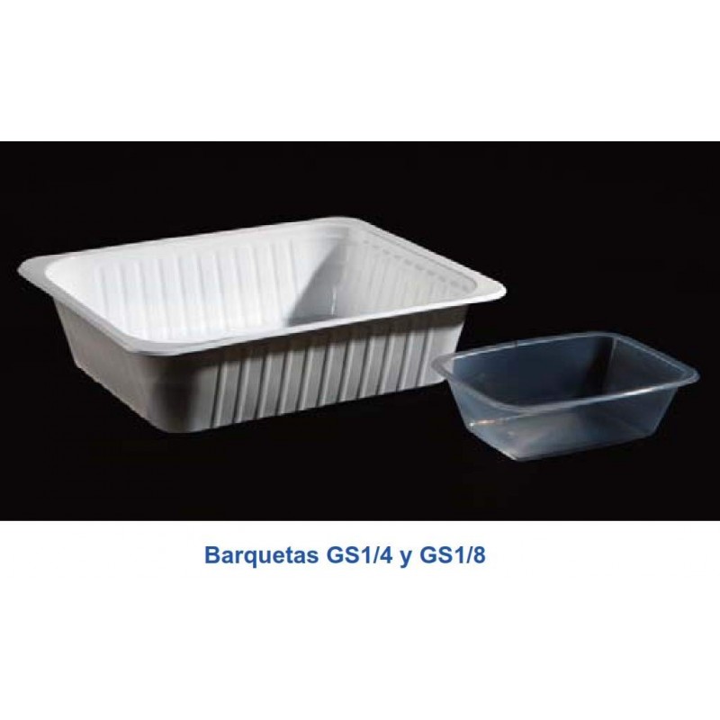 Barquetas Termoselladoras : Barquetas Termoselladoras - GS1/4x80 mm - 2 litros - 220 ud blanco