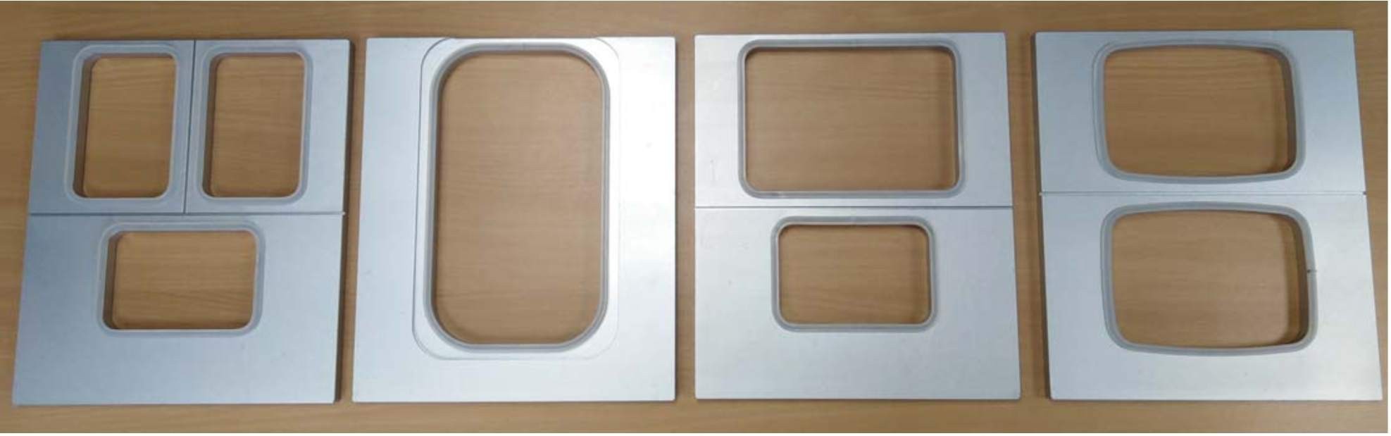 Moldes para termoselladoras modelo TS-220 : termoselladoras. MOLDES - Molde TS-220. 2 barquetas GS1/8.  Ancho bobina 180 mm