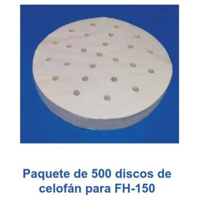 Paquete 500 discos celofán para hamburgesera : CELOFAN HAMBURGESA - Redondo 100 mm Ø