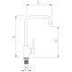 Grifo abatible acero inoxidable con leds para bajo ventana