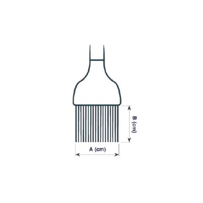 Pincel V. inox M. polipropileno 50X50 mm. Lacor 65050