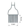 Pincel V. inox M. polipropileno 50X50 mm. Lacor 65050
