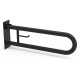 Barra de apoyo abatible vertical en acero inoxidable 700 mm - Serie Black