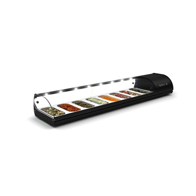 Vitrina enfria tapas negra