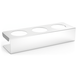 Soporte organizador de acero inoxidable para 3 salsas