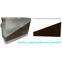 BARRA PORTATIL INOXIDABLE Y MADERA