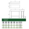 Mesa central plegable con entrepaÃ±o 