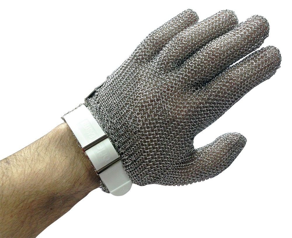 Guante de malla inoxidable 5 dedos ambidiestro