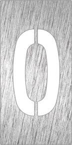 Pictograma numeros acero inoxidable adhesivo