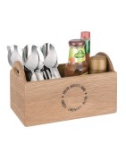 Cajas de madera para presentación, buffet y decoración de mesas en hostelería